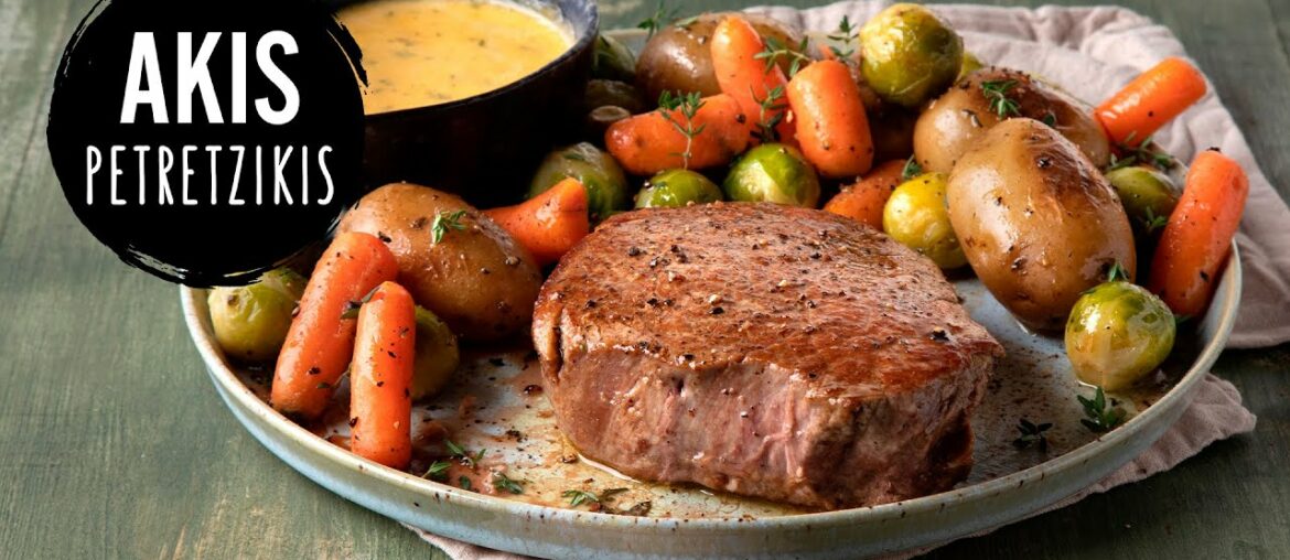 Seared Beef Fillet with Bearnaise Sauce | Akis Petretzikis