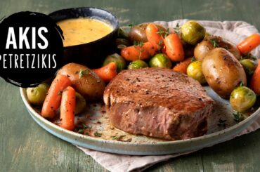 Seared Beef Fillet with Bearnaise Sauce | Akis Petretzikis