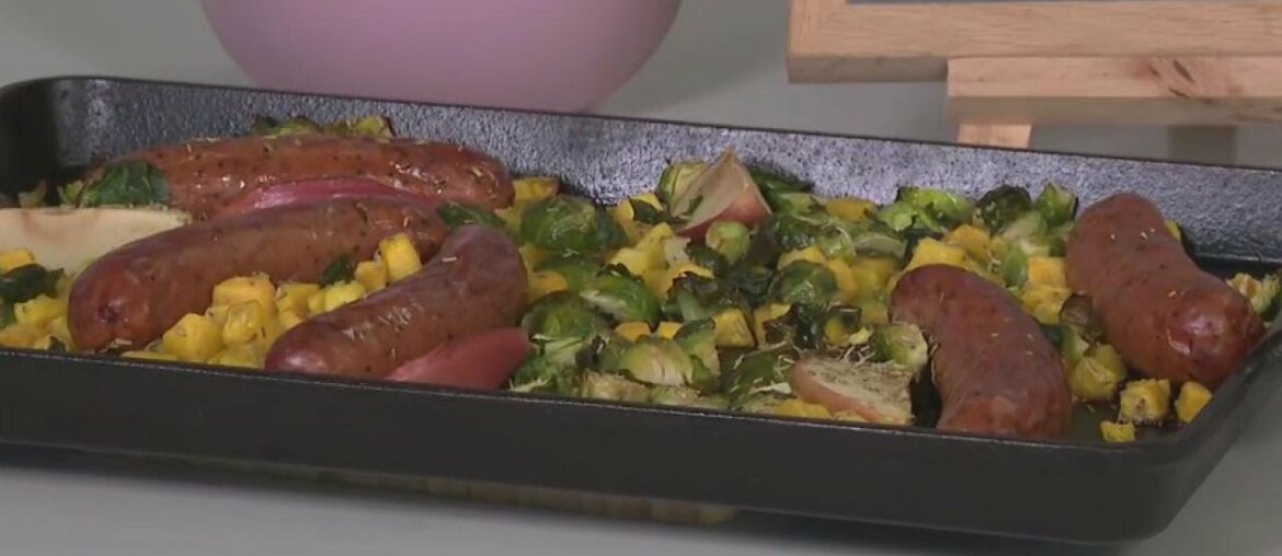 Rosemary maple sausage sheet pan recipe from Tierra Neubaum | FOX 7 Austin Rosemary maple sausage sheet pan recipe from Tierra Neubaum | FOX 7 Austin