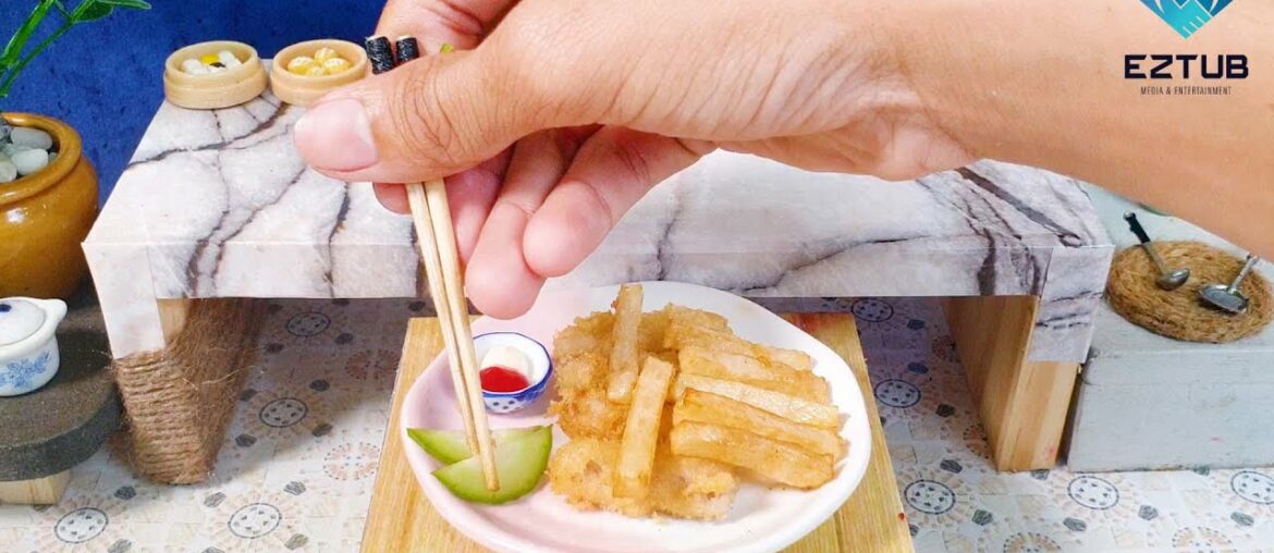 Delicious Miniature Fried Pork With French Fries / Easy French Fries Recipe / Food Mini Cooking Delicious Miniature Fried Pork With French Fries / Easy French Fries Recipe / Food Mini Cooking