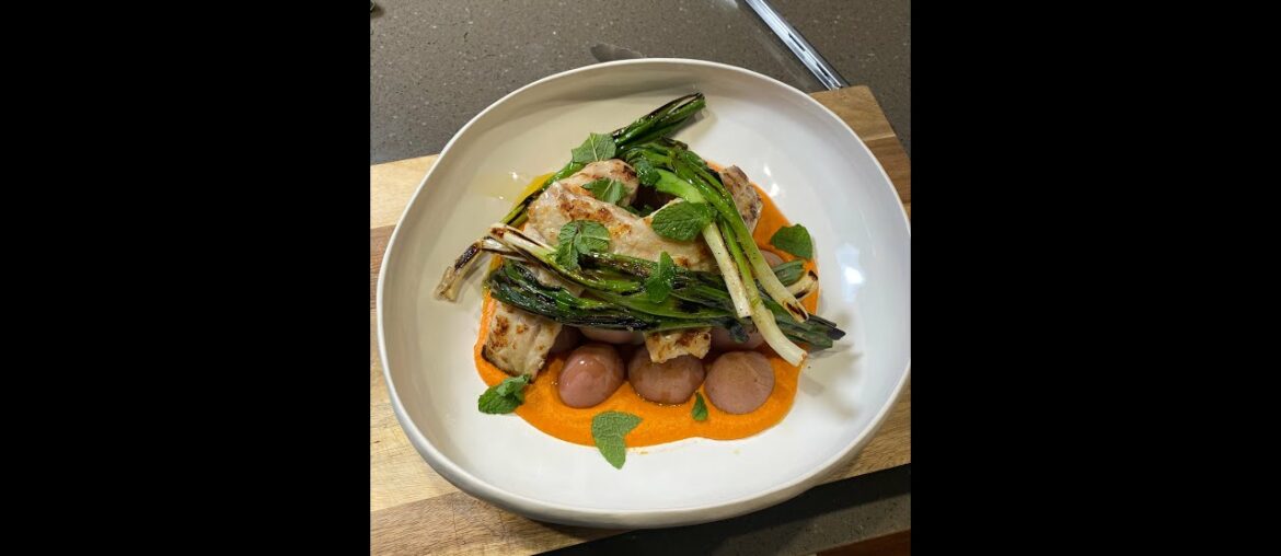 Cod with Romesco sauce Cod with Romesco sauce