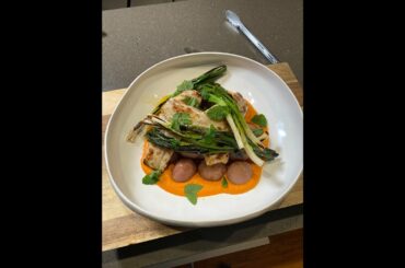 Cod with Romesco sauce