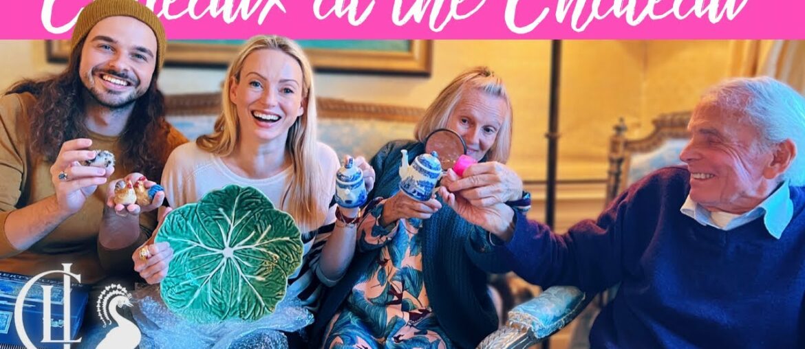 Opening beautiful gifts in one of our Chateau B&B rooms!