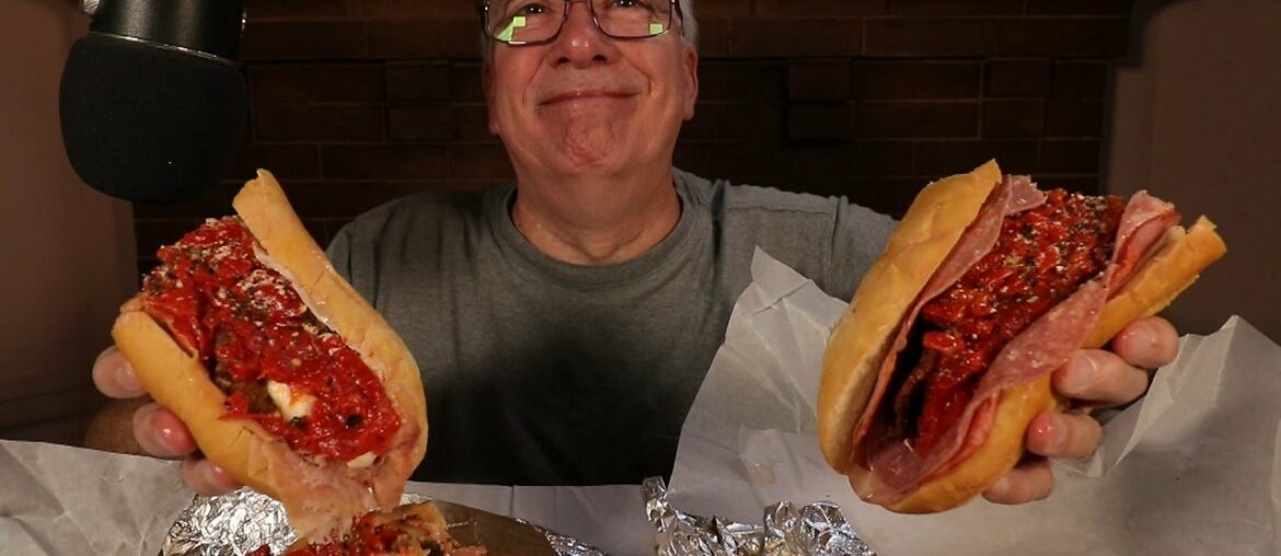 ASMR Eating a Sinatra and a Dean Martin Sub Mukbang ASMR Eating a Sinatra and a Dean Martin Sub Mukbang