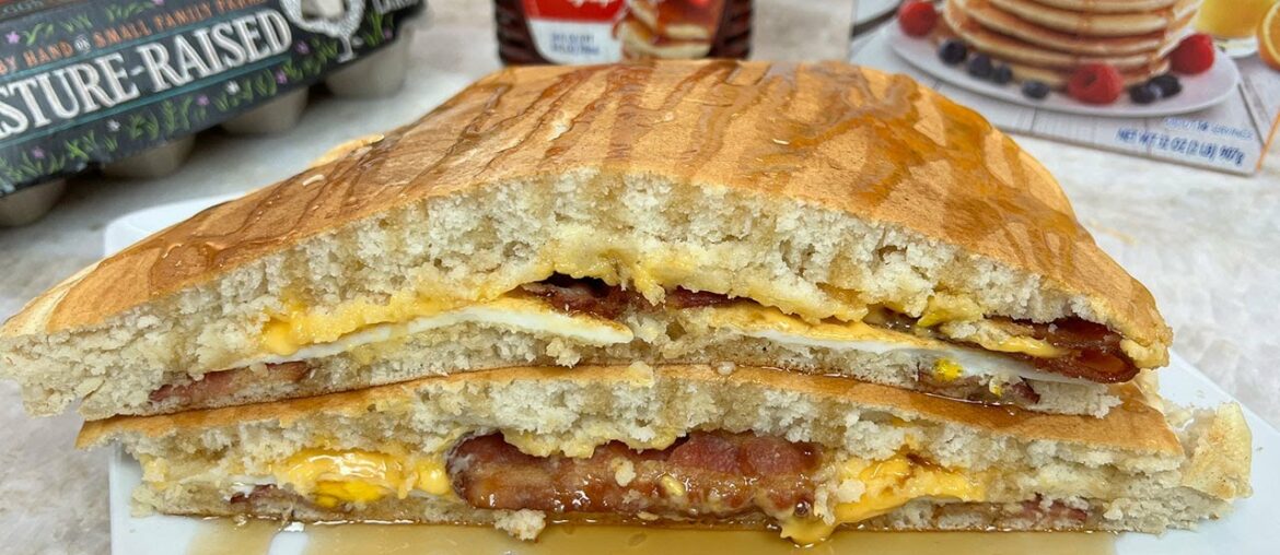 Stuffed Breakfast Pancake Stack