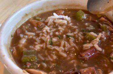 DELICIOUS GUMBO AND ROASTED OYSTERS