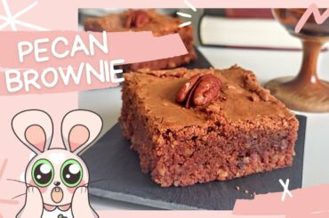 The authentic American brownie recipe ! Chocolate and pecan nuts, the recipe for happiness