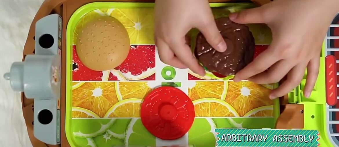 Multifunctional pretend play set simulation kitchen toy hamburger fast food cashier BBQ trolley case Multifunctional pretend play set simulation kitchen toy hamburger fast food cashier BBQ trolley case