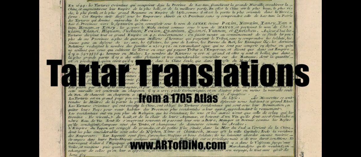 TARTAR TRANSLATIONS - 1705 French Atlas Description of The Empire of Tartary - Cities On BOATS?!