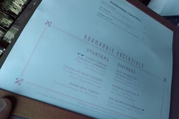 Normandie Restaurant on Celebrity Beyond Cruise Ship Menu featuring modern French Cuisine.