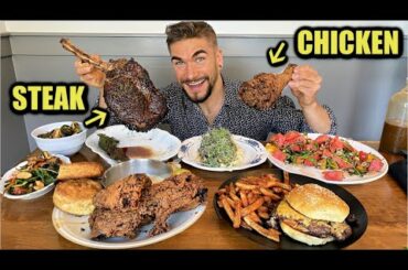 GIANT TOMAHAWK STEAK, FRIED CHICKEN & BUTTER BURGERS | HIDDEN GEM Southern Food Restaurant