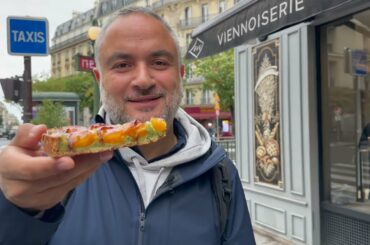 Paris Day 8. Breakfast, Lunch & Dinner. Noodles, Ham Sandwich, Ice Cream. Chef Omar Dhiab