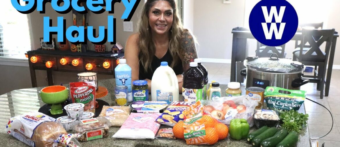 BIG WW GROCERY HAUL FOR WEIGHT LOSS - 128 POUNDS LOST - POINTS INCLUDED - WEIGHT WATCHERS