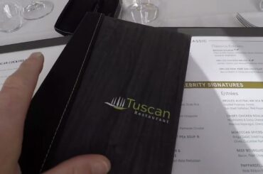Tuscan Restaurant Menu on the Celebrity Beyond Edge-Class Cruise Ship