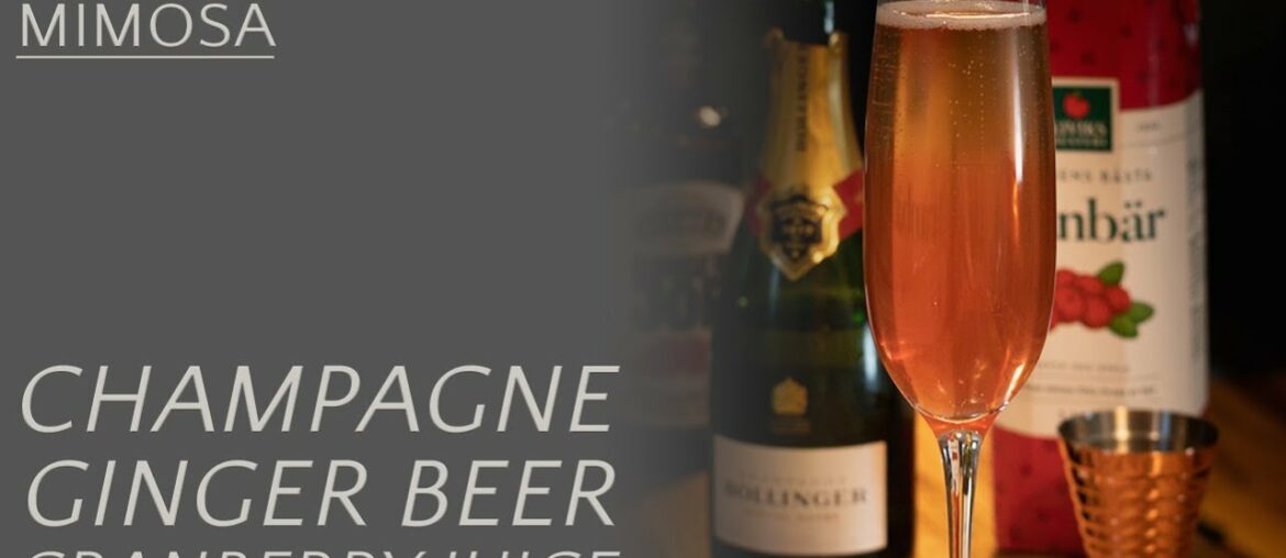 Cranberry Ginger Mimosa Cocktail | Quick Cocktail Recipe!