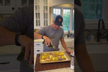 French cut pork chops on the @Burch Barrel .  #rukiddingme @Mino Prime Steaks @Rhoback @