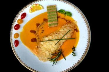 FISH FILLET WITH POTATO SCALES BONUS PAUL BOCUSE RESTAURANT AND his famous MECHANICAL ORGAN
