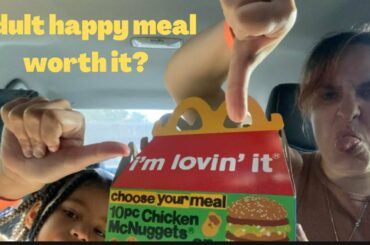 McDonald’s/Adult Happy Meal/First time eating Big Mac /McDonalds review/adult happy meal worth it