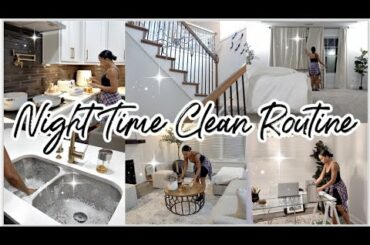 NIGHT TIME CLEAN ROUTINE | CLEANING MOTIVATION | CLEANING ROUTINE