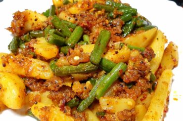 Beans Aloo Masala Sabzi recipe |Easy & Quick French Beans Aloo Fry Recipe|Jhat pat banaye Bean Sabzi