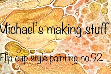 Earthy feel flip cup painting, using dual flip cups because you know I can't use just one cup.