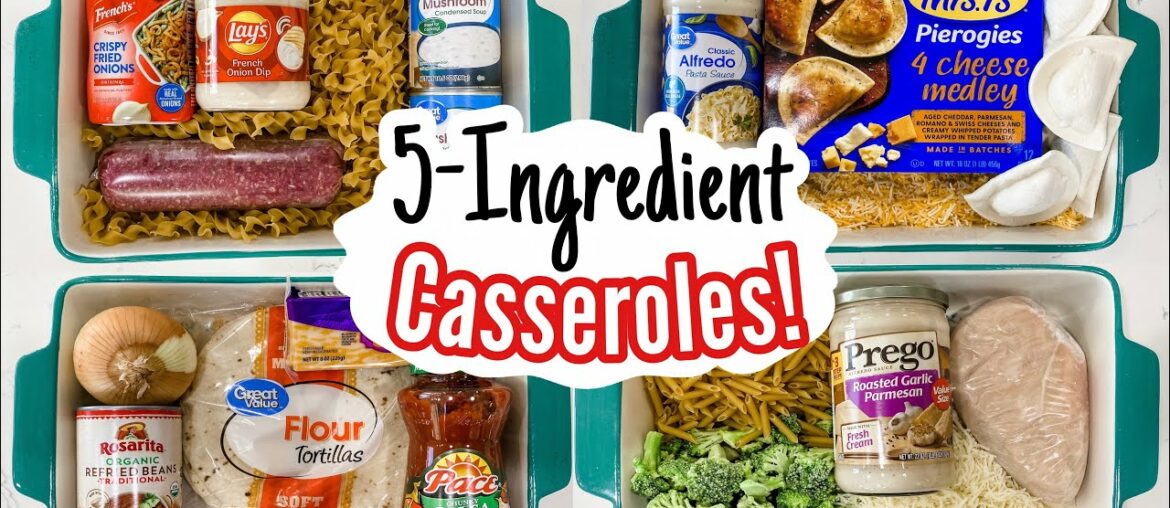 5-INGREDIENT CASSEROLES | 5 Cheap & EASY Tasty Casserole Dinner Recipes! | Julia Pacheco 5-INGREDIENT CASSEROLES | 5 Cheap & EASY Tasty Casserole Dinner Recipes! | Julia Pacheco