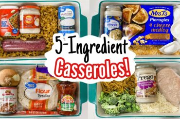 5-INGREDIENT CASSEROLES | 5 Cheap & EASY Tasty Casserole Dinner Recipes! | Julia Pacheco