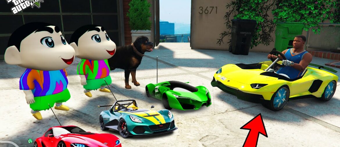 GTA 5 : Franklin Gifting New Super RC Toy Cars To Shinchan Pinchan & Chop In GTA 5 ! (GTA 5 Mods)