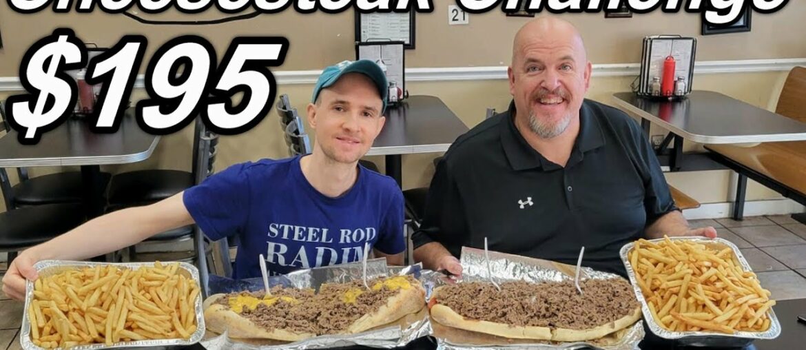 $195 Pudge's 8.5 lb Cheesesteak Challenge – NEAT EATING ONLY w/ ROD STEEL RADIM $195 Pudge's 8.5 lb Cheesesteak Challenge - NEAT EATING ONLY w/ ROD STEEL RADIM