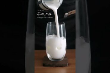 How to Froth Milk using a French Press #homecafe