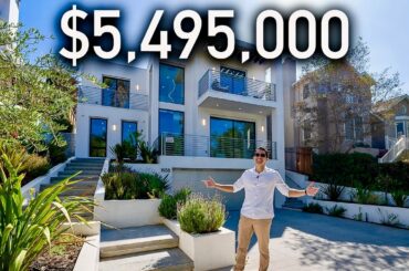 Touring a $5,495,000 Los Angeles Modern Mansion in the Heart of The City!