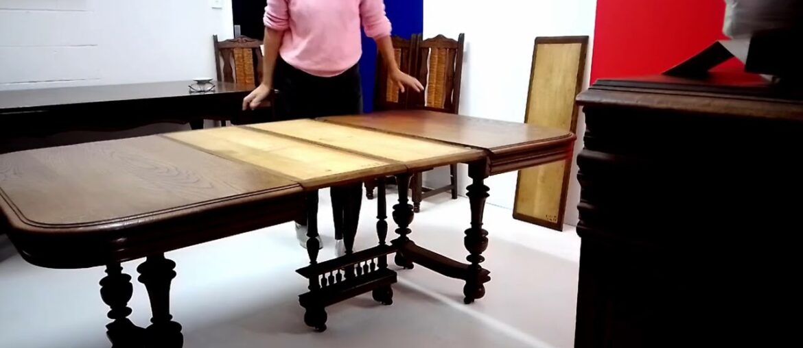 How To Extend French Antique Oak Dining Table