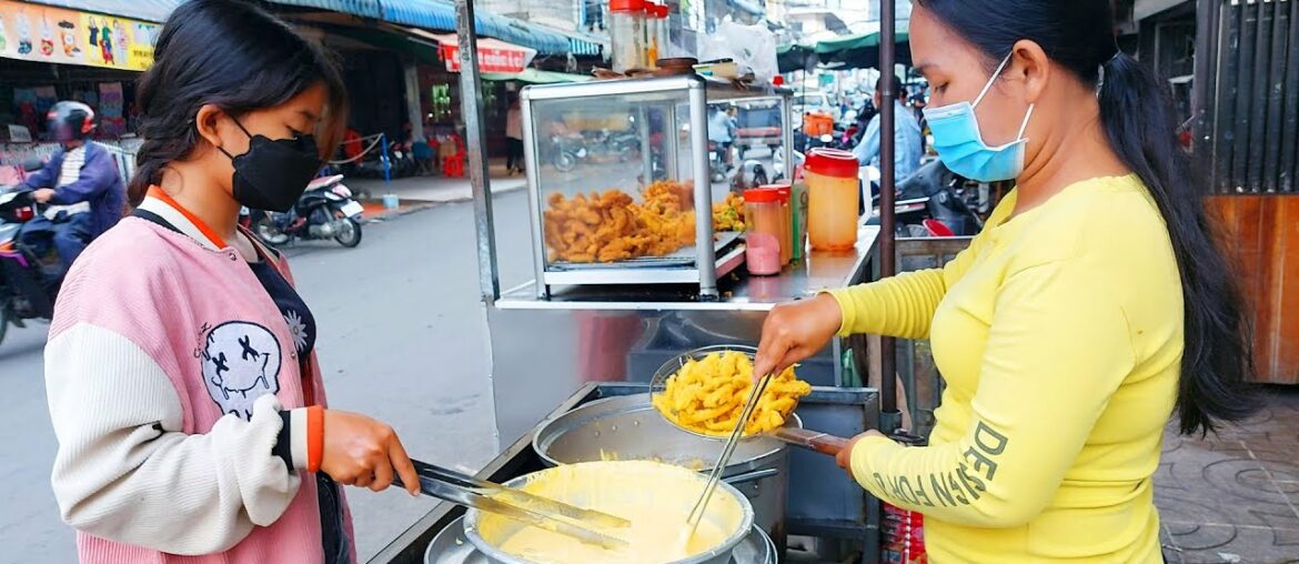 Popular French Fries, Fried Noodles, Meatballs, Cambodia Sandwiches - Phnom Penh Street Food