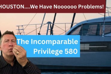 Privilege 580 catamaran: Review, ideas, wine and art. A very civilized 35 minutes.
