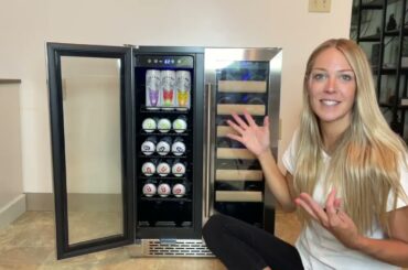 Yeego 24” Compressor Wine and Beverage Cooler Refrigerator Dual Zone French Door