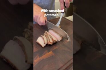 French cut pork chops on the @Burch Barrel  #rukiddingme #food ###shorts30 rho@Rhoback food