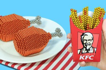Magnetic Fried Chicken & French Fries : DIY Fast Food - Magnet Stop Motion cooking & ASMR Video
