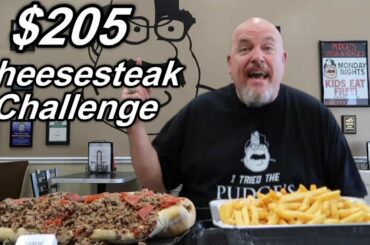 $205 Pudge's 8.5 lb Cheesesteak Challenge - NEAT EATING ONLY - 2ND ATTEMPT