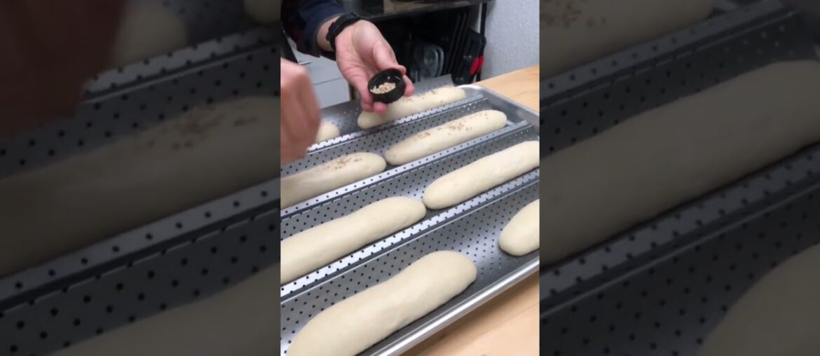 Homemade French baguette rolls