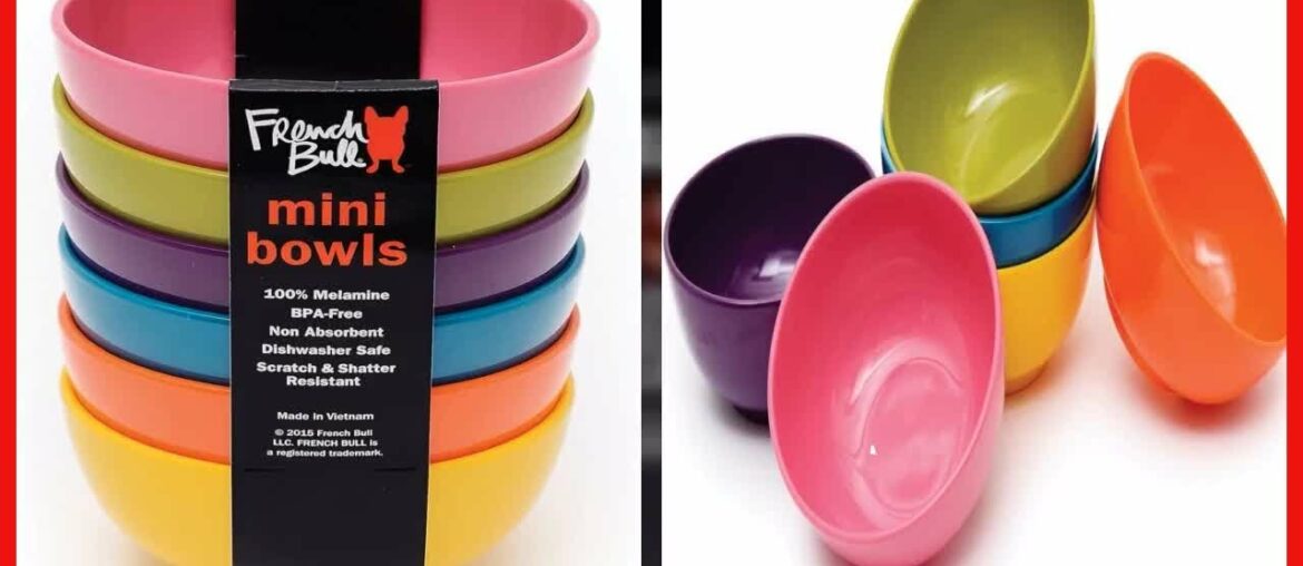 French Bull Melamine Mini Bowls for Snacks, Side Dishes, Dessert, Dipping Sauces or Ice Cream