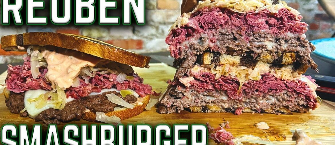 HANDS DOWN THE BEST SMASHBURGER EVER! MONSTER REUBEN SMASHBURGER MADE ON FLAT TOP GRIDDLE GRILL! HANDS DOWN THE BEST SMASHBURGER EVER! MONSTER REUBEN SMASHBURGER MADE ON FLAT TOP GRIDDLE GRILL!