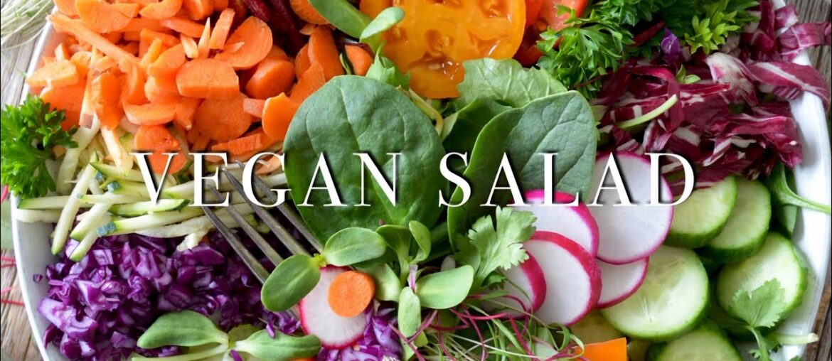 Vegan salad photo with relaxing music mix for vegan salad lovers!!