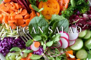 Vegan salad photo with relaxing music mix for vegan salad lovers!!