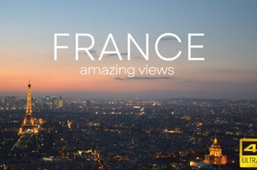4K France - scenic views | Eiffel tower | Paris |  nature | castle | relaxing music | 60fps