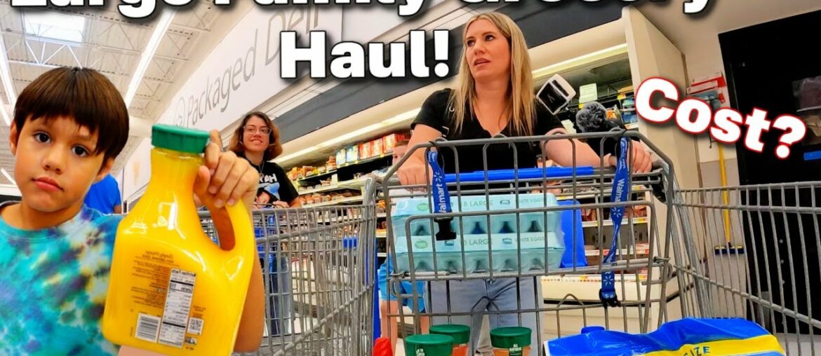 Grocery Shopping Haul for Large Family | Kids Do All The Shopping! | Cost?