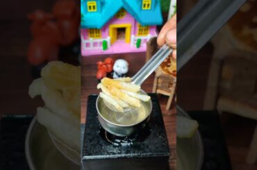 Tiny Real Cooking Potato French Fried  | Mini Real Food #shorts #miniature #food