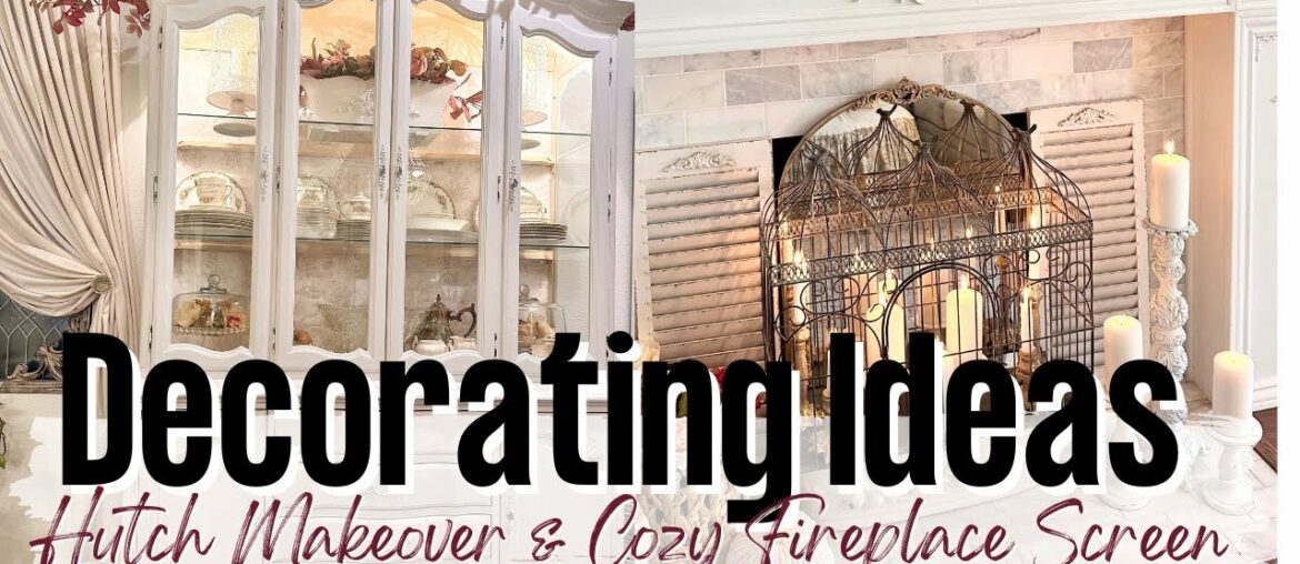 KITCHEN HUTCH MAKEOVER / COZY DECORATING IDEAS / FRENCH COUNTRY DECOR / EASY DIY HOME DECOR KITCHEN HUTCH MAKEOVER / COZY DECORATING IDEAS / FRENCH COUNTRY DECOR / EASY DIY HOME DECOR