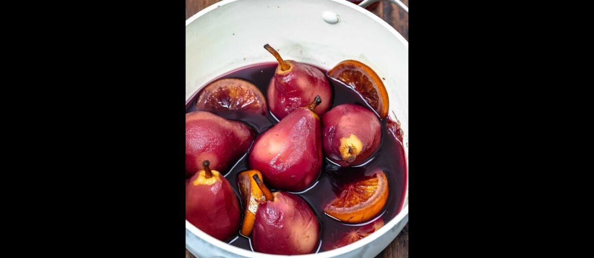 Red Wine Poached Pears: The ideal make-ahead dessert! #shorts Red Wine Poached Pears: The ideal make-ahead dessert! #shorts