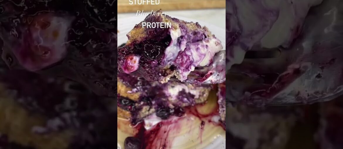 Stuffed Blueberry Protein French Toast | Find more recipes on my Instagram & cookingkatielady.com