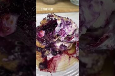 Stuffed Blueberry Protein French Toast | Find more recipes on my Instagram & cookingkatielady.com